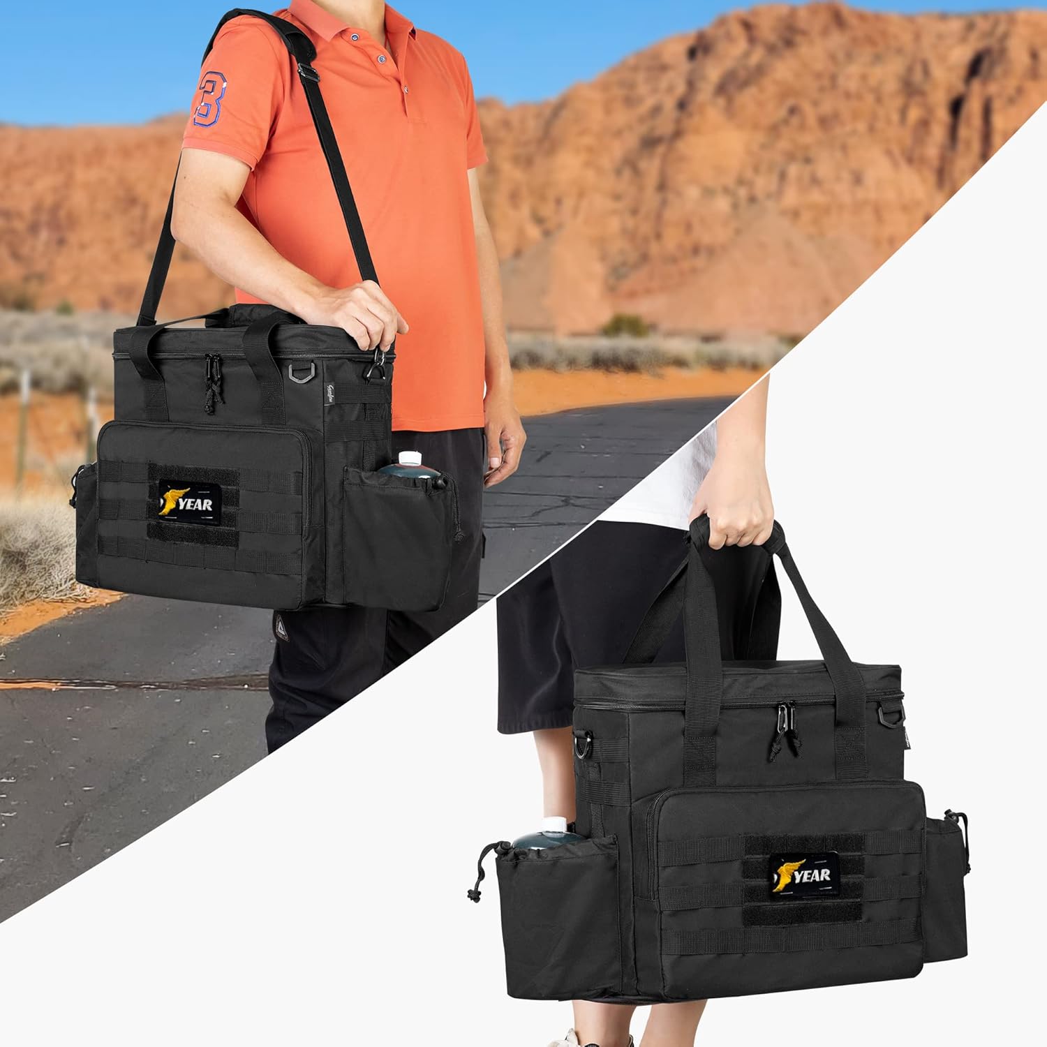 samdew Portable Propane Heater Bag Compatible with Mr. Heater MH9BX, Carrying Case with Multiple Pockets for Accessories, with Water-resistant Bottom, Bag Only