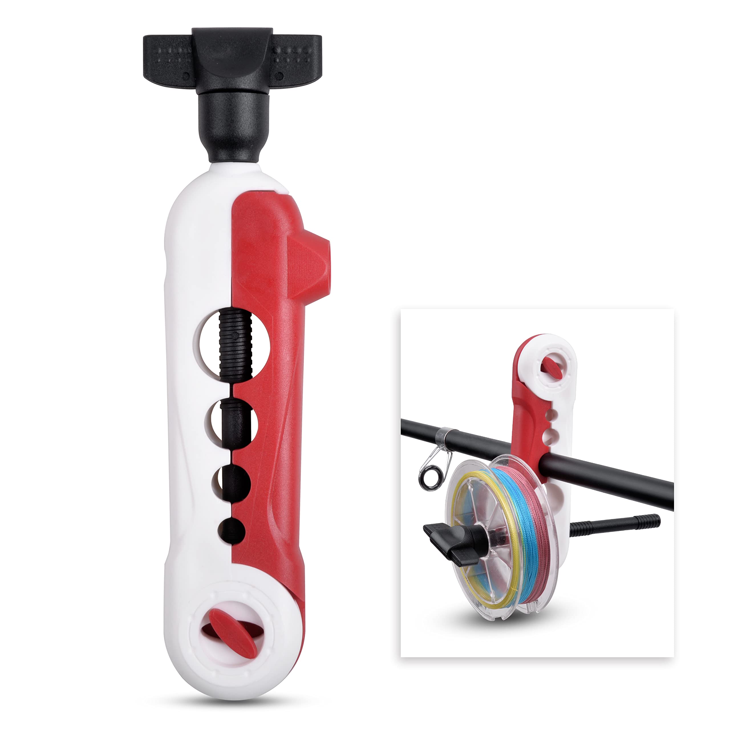 Mini Fishing Line Spooler,Portable Fishing Line Winder Machine Adjustable Spinning Baitcast Reel Spooler Wrapper Spooling Station Tool for Various Rods