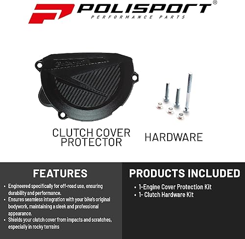 Miniatura 2 de Polisport Protector de tapa de embrague (NEGRO) Para 08-12 KTM 300XC