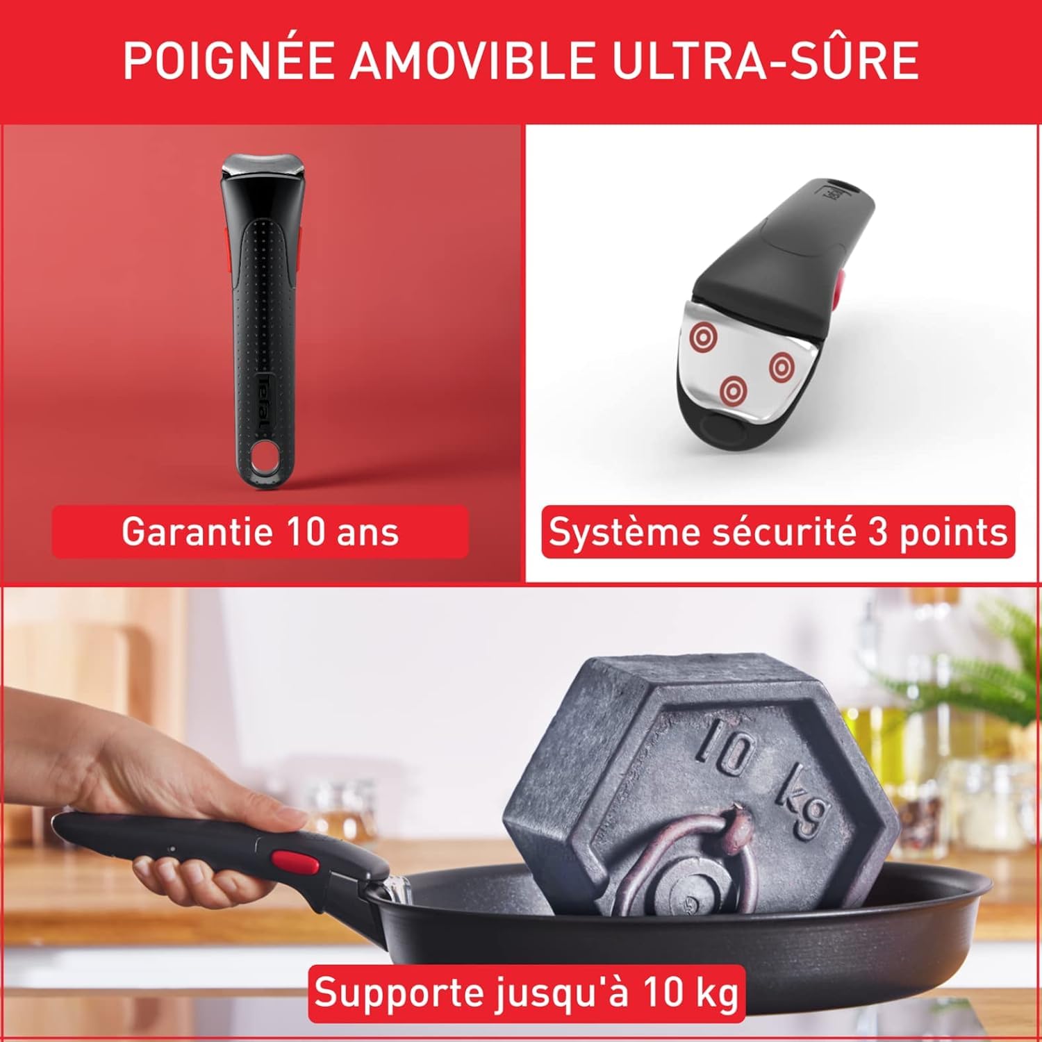 Tefal Ingenio Emotion - Set di pentole da 10 pezzi, in acciaio inox, salvaspazio, versatile, adatto al forno, adatto a induzione