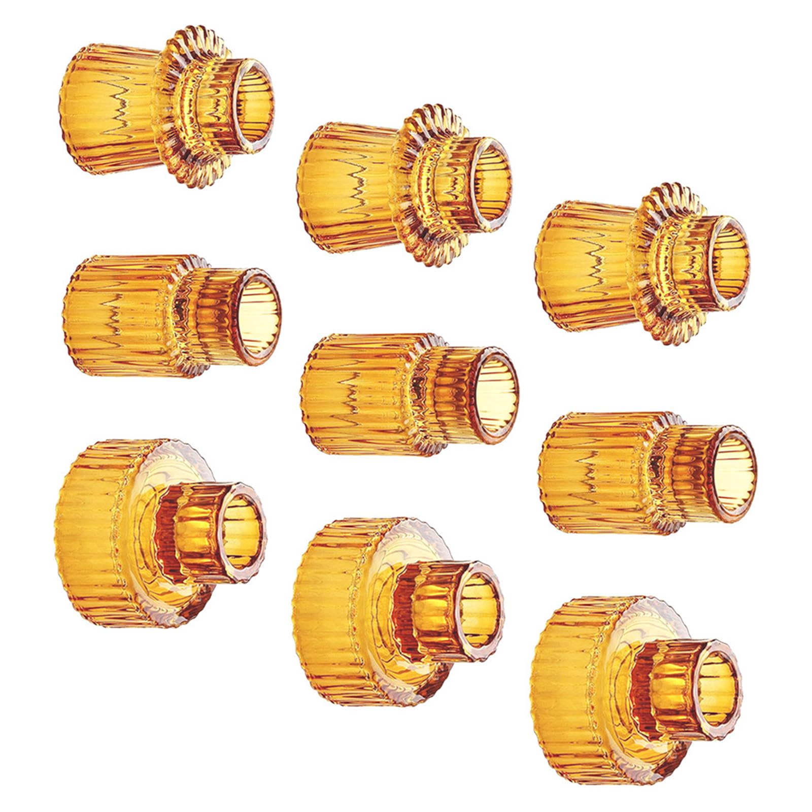 Clear Glass Candlestick Holders Clear Taper Holders Table Centerpieces for Wedding, Dinning Party Decorations Tapered