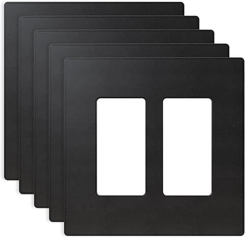 Miniatura 13 de ELEGRP Placas decorativas de pared de 2 segmentos sin tornillos, tamaño mediano, 4.88 pulgadas de alto x 4.94 pulgadas de largo, cubierta frontal