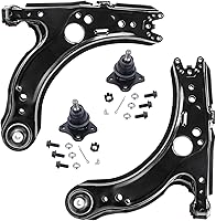 Vista 319 de Detroit Axle - 4 brazos de control de extremo delantero para Nissan Frontier Xterra 2000-2004 Brazos de control inferior y superior con rótulas