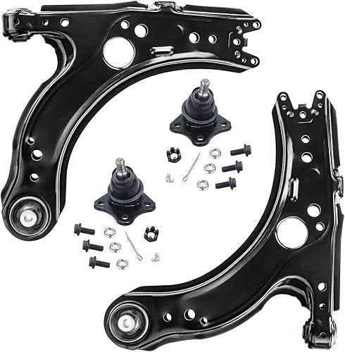 Miniatura 196 de Detroit Axle - Kit de 4 brazos de control delanteros para Chrysler 300 Dodge Challenger Charger Magnum, 2 brazos de control delantero inferiores con