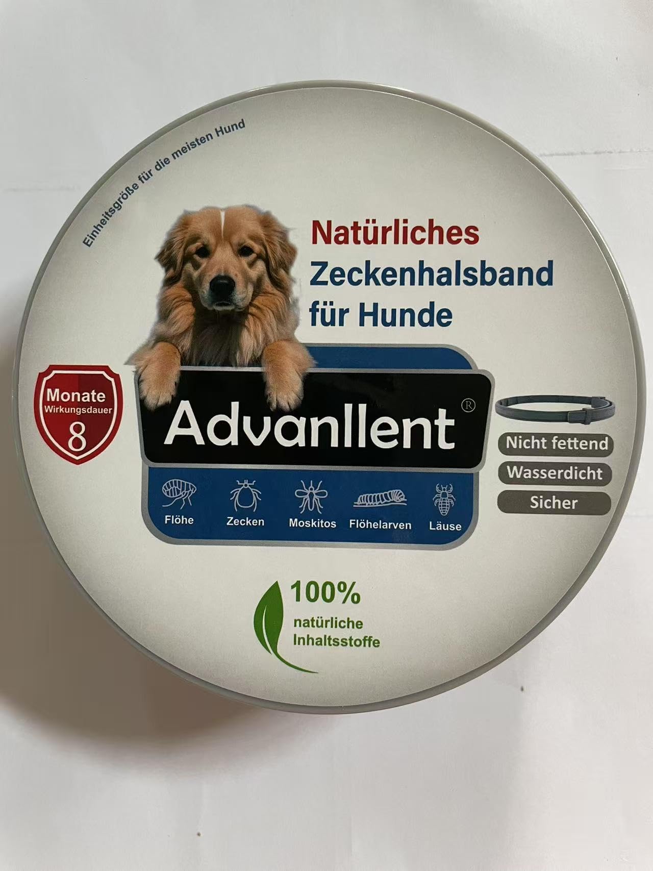 Zeckenhalsband für Hunde 2 Stück, Flohhalsband Hunde, Floh und Zeckenhalsband Hund, Zeckenschutz Flohschutz Halsband für Hund, 16 Monate Zeckenschutz