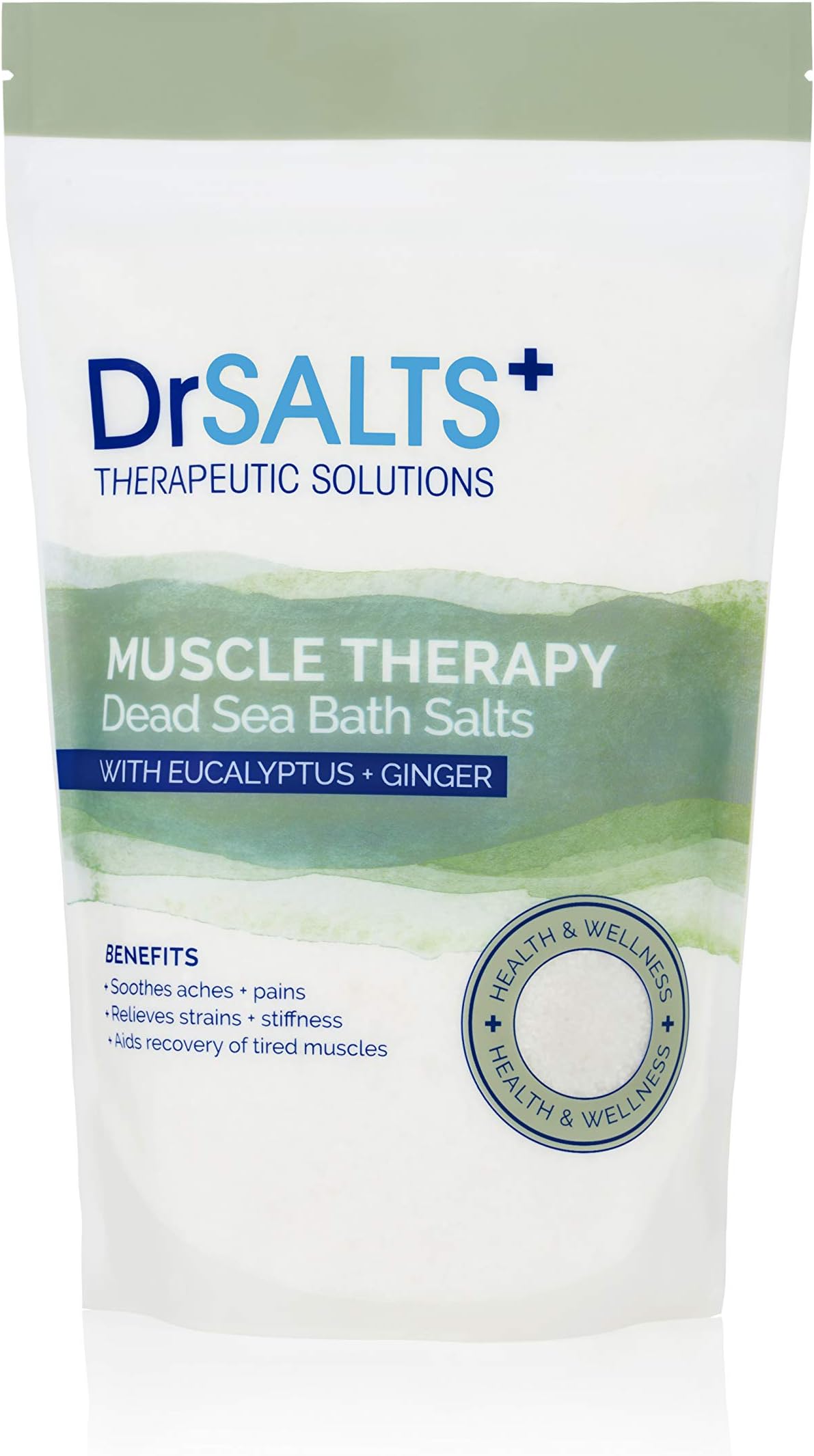 DRSALTS 100% Dead Sea Bath Salts Eucalyptus 1kg Post Workout Therapy With Natural Minerals, Soothe Muscle Aches & Pains, Eases Strains & Stiffness After Working Out. Flush Out Toxins. Recover Faster
