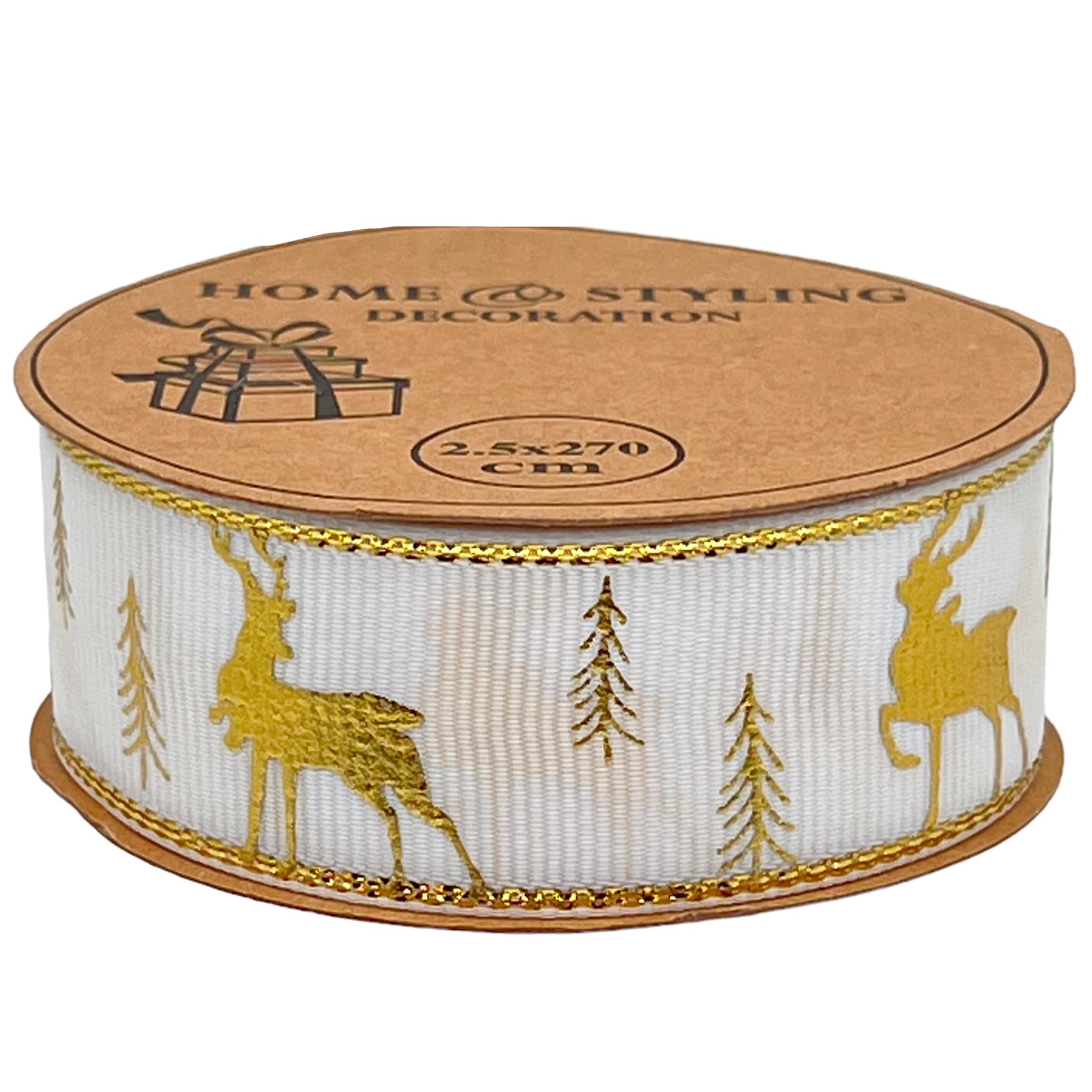 Lot de 15 rubans cadeaux de Noël en tissu, ruban d'emballage en satin de polyester pour décoration, emballage cadeau, bricolage, ruban cadeau de Noël 15 x 270 cm (total 40,5 m)