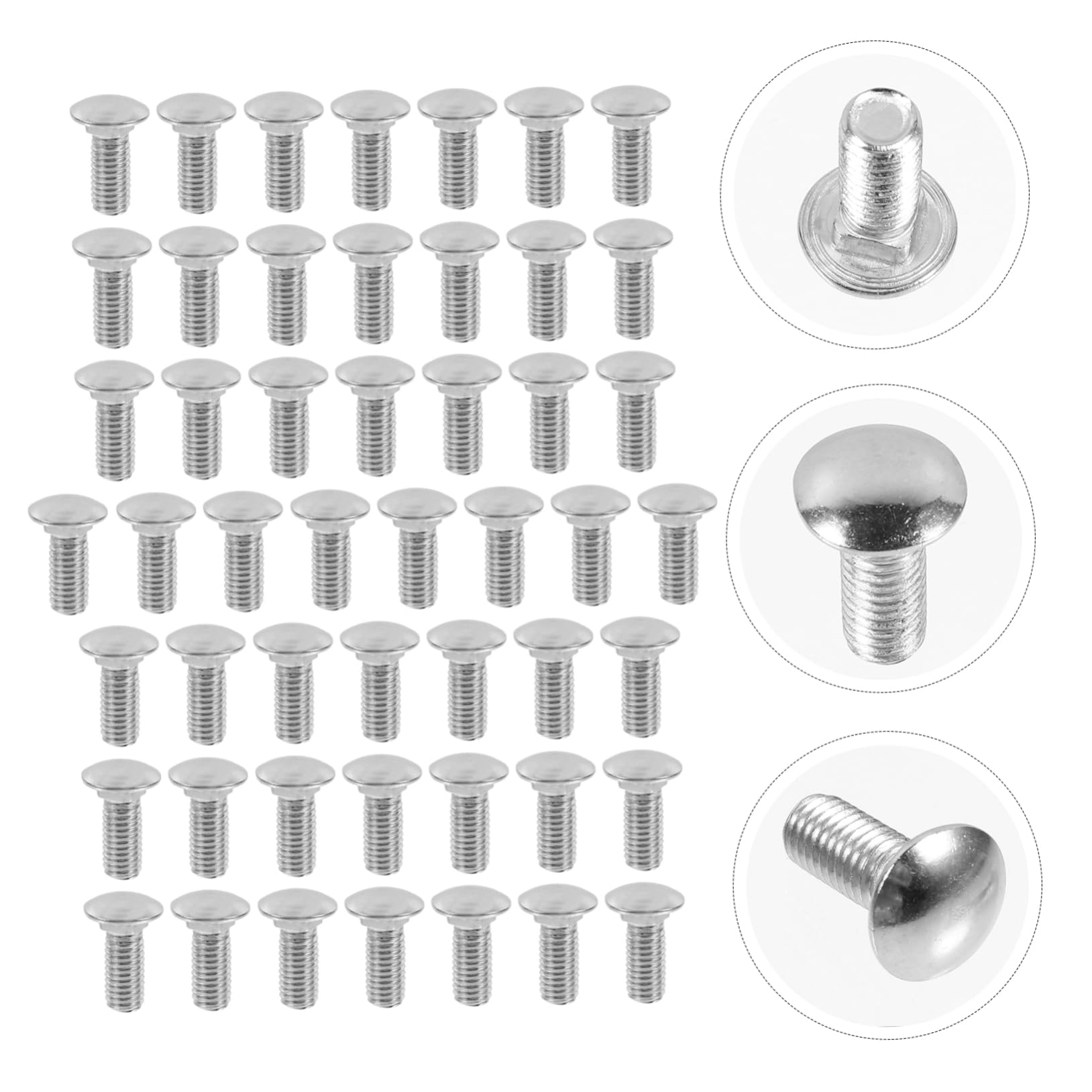 Cabilock 50 Pcs Stainless Steel Carriage Screws Round Head Screws Kit Marine Grade Indoor Outdoor Use