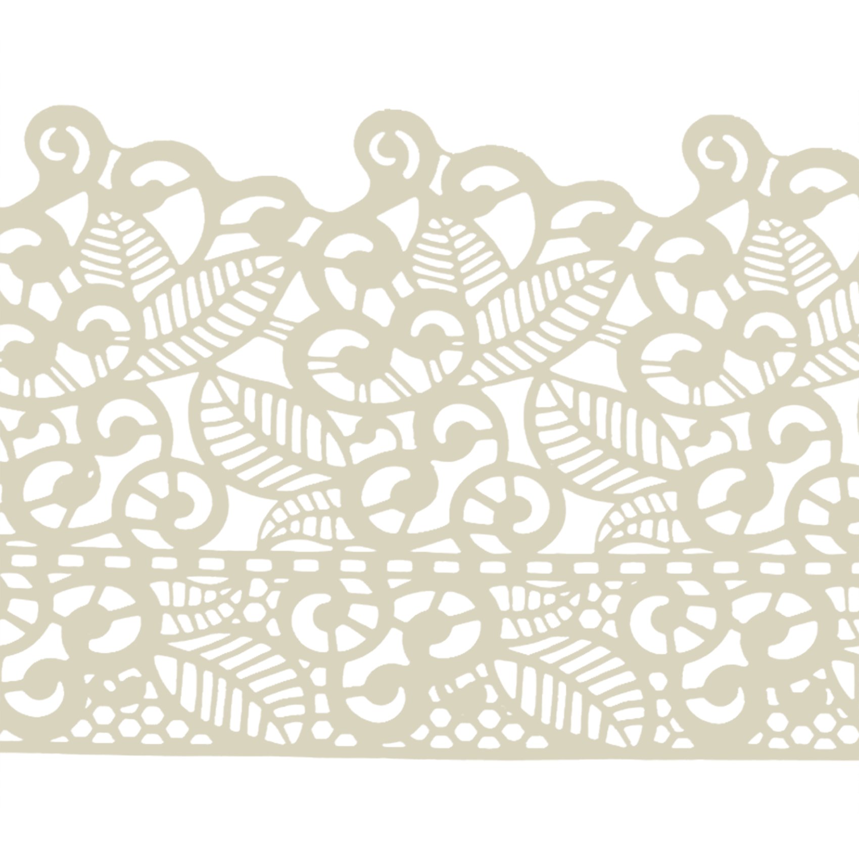 Musykrafties Grand Pré-fabriqué Prêt à L'em Ploi Comestible Dentelle de Gâteau Feuille Rouleau 14-inch 20-piece Set (Blanc Ivoire)