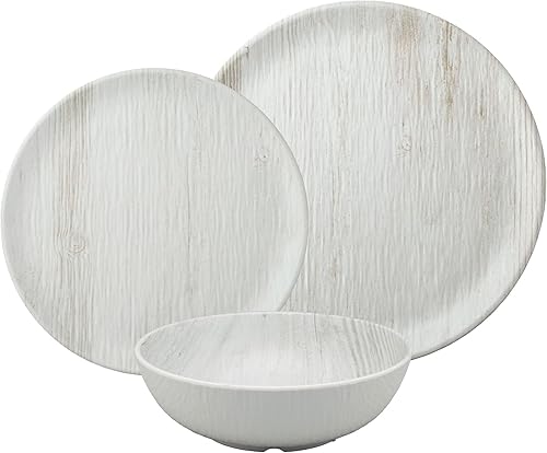 Miniatura 39 de UP ware Tuscany - Juego de vajilla de melamina de 12 piezas, juego de platos para exteriores, juegos de platos y cuencos, servicio para 4