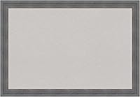 Vista 1 de Amanti Art Tablero de corcho gris para pared (26 x 18) con marco de madera azul rústico Dixie, tablero de corcho mediano para oficina, tablero