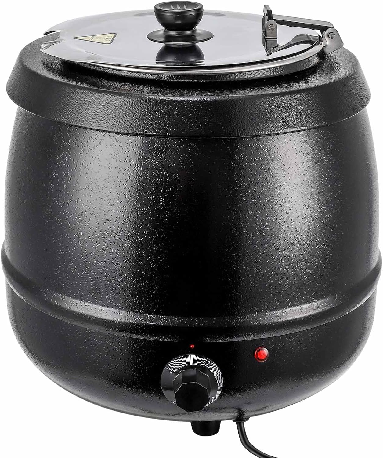 Commercial Soup Warmer - 10.5 Quart Capacity, Precise Temperature Control, Ideal for Restaurants and Large Family Gatherings (Black)