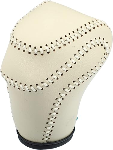 Miniatura 8 de X AUTOHAUX Cubierta de la perilla de la palanca de cambios de coche, protector para Toyota Land Cruiser Prado serie 150 negro con costuras negras