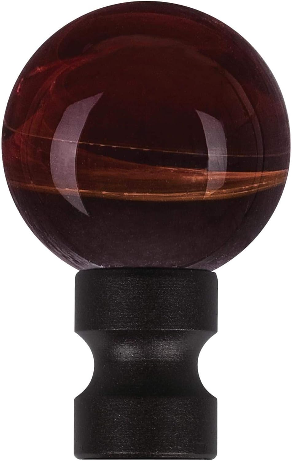 Westinghouse Lighting 1000600 Oil Rubbed Bronze Finish, Amber Alabaster Glass Sphere Finial/Pull Chain, Black - - 