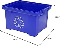 Vista 2 de Storex 9 Gallon Recycle Bin, Blue (STX61549U01C)