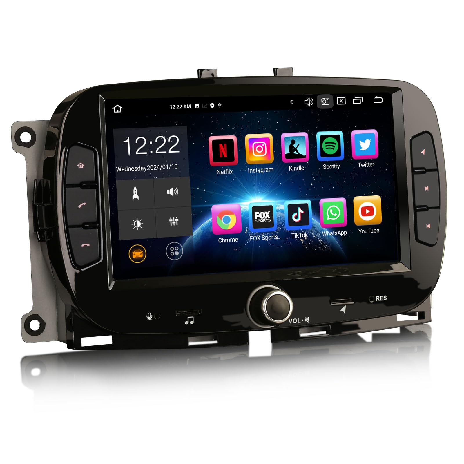 Radio Android 14 Per Fiat 500 (2008-2015) - Touchscreen 7 Pollici Con CarPlay Wireless, DAB+, GPS E Supporto Telecamera Retro - Foto 12