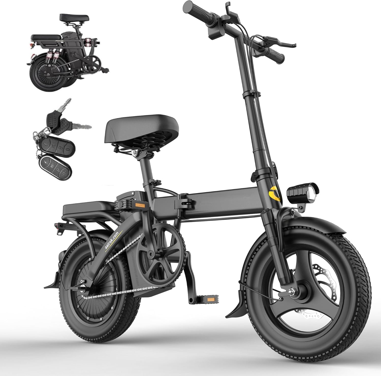 Electric Bike for Adults, Peak 748W Motor, Top Speed 20 MPH, 48V Removable Battery, Max 30/40 Miles Long Range, 14″ Folding Electric Bicycle Adult & Teens for Commuting, UL 2849 Certified Electric Bike for Adults, Peak 748W Motor, Top Speed 20 MPH, 48V Removable Battery, Max 30/40 Miles Long Range, 14″ Folding Electric Bicycle Adult & Teens for Commuting, UL 2849 Certified