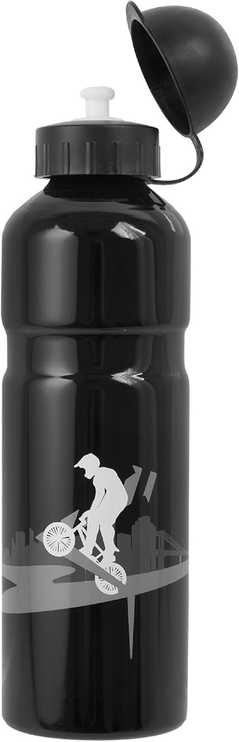 M-Wave ABO 750 Aluminum Water Bottle, Black : Sports & Outdoors