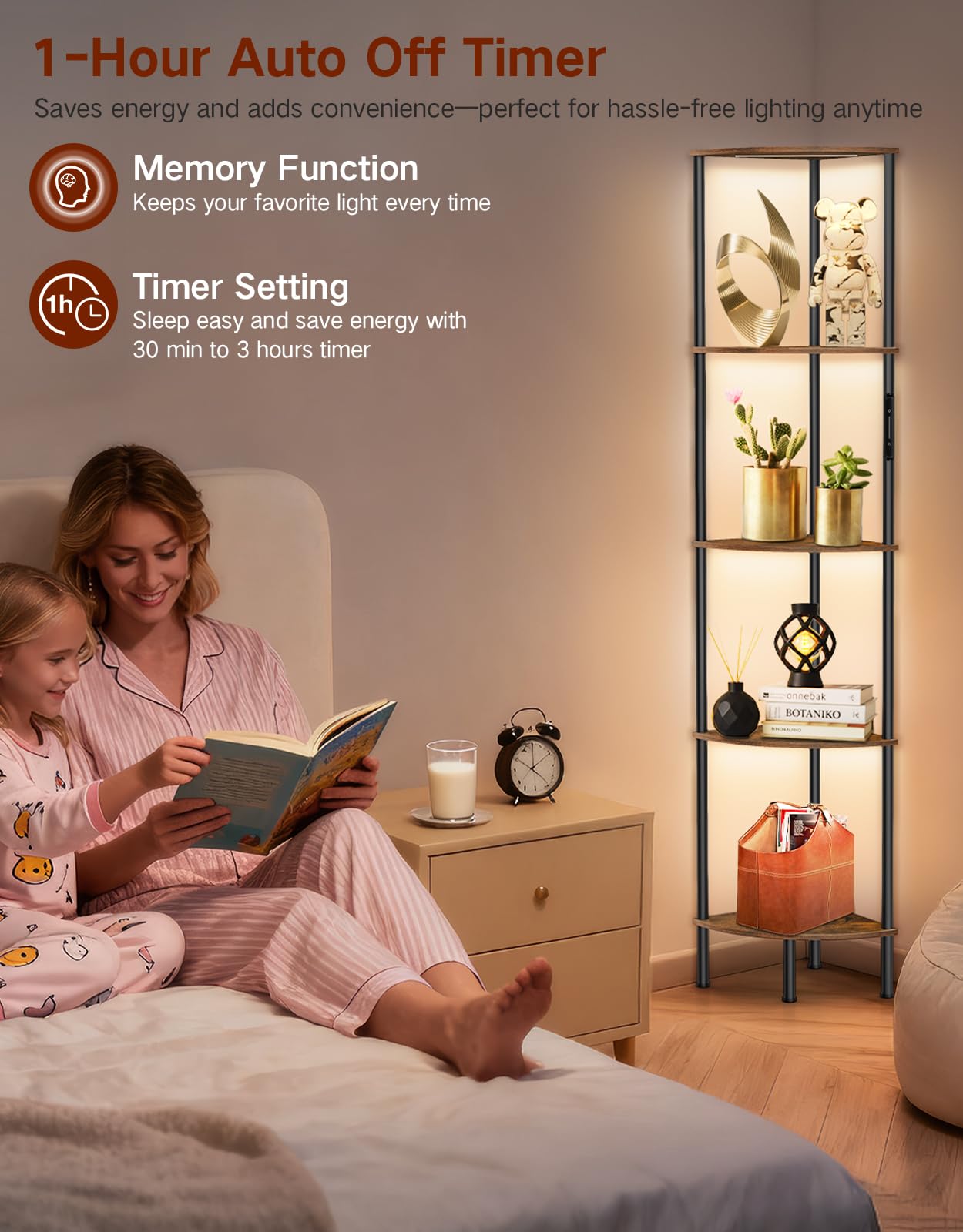 OUTON Dimbare staande lamp met tafel, USB-poort en lade, afstandsbediening met 4 kleurtemperaturen, bijzettafel voor woonkamer, nachtkastje, leeskamer, zwarte lade OUTON Dimbare staande lamp met tafel, USB-poort en lade, afstandsbediening met 4 kleurtemperaturen, bijzettafel voor woonkamer, nachtkastje, leeskamer, zwarte lade