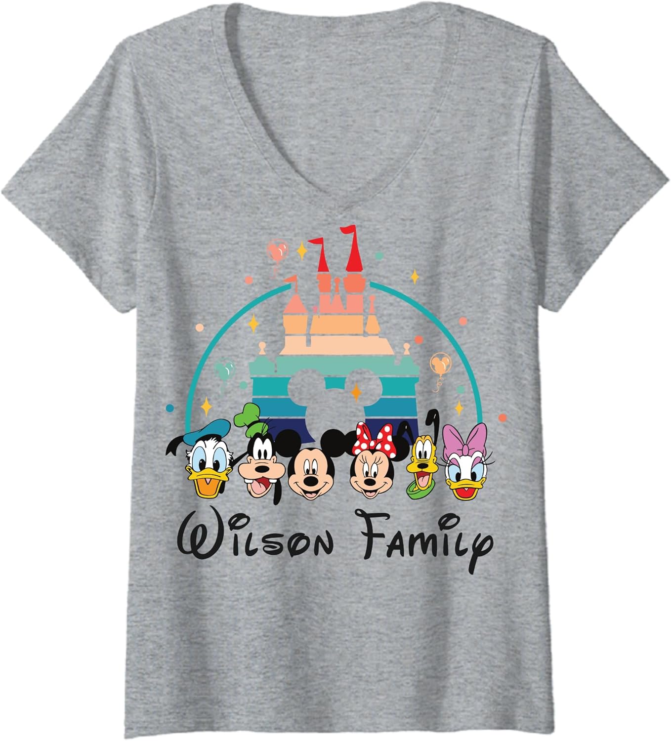 Custom Magical Kingdom Family Matching Shirts, Mouse and Friends Holiday Outfits, Personalized Magic Castle Vacation Apparels - Image 2