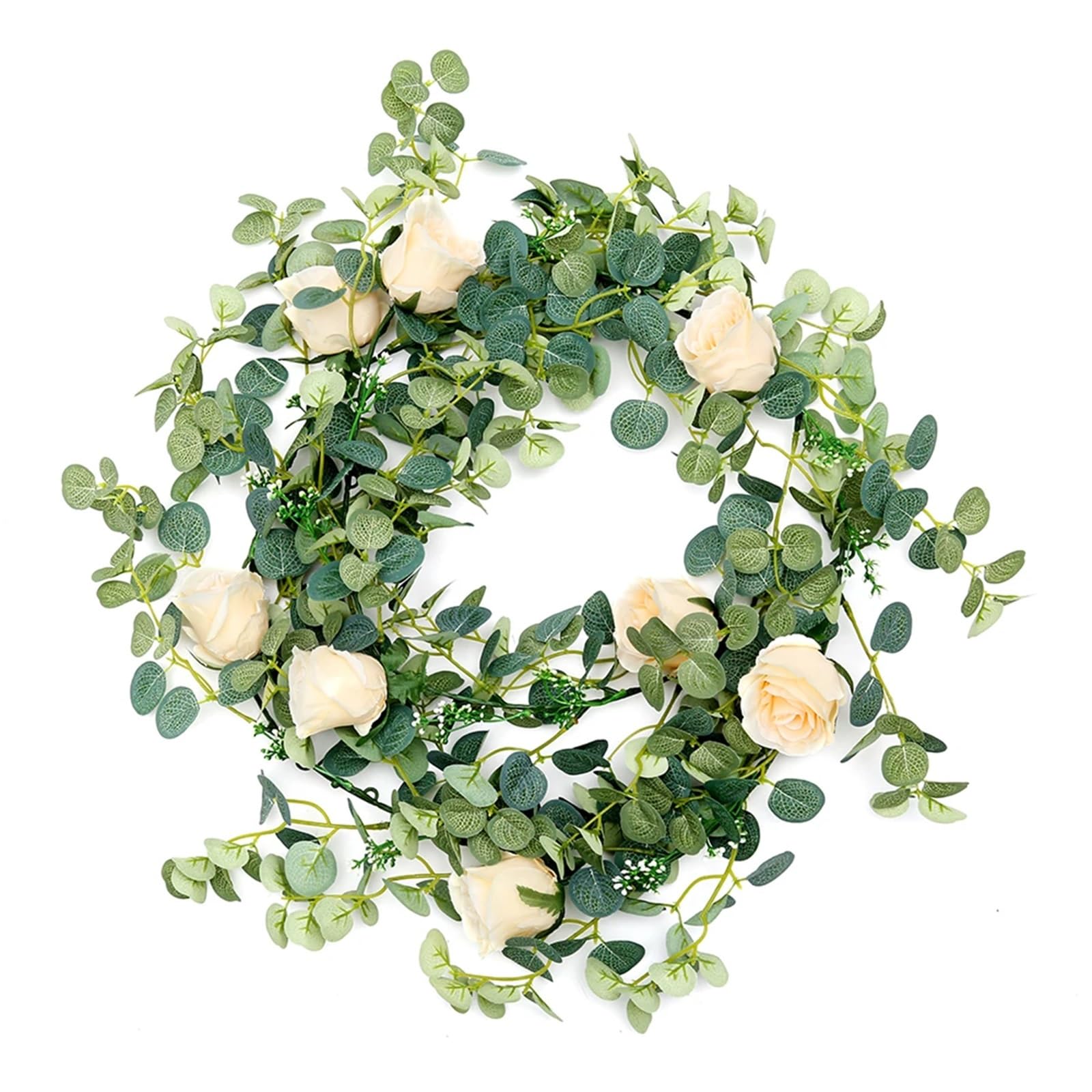 LuoAXINN Artificial Rose Vine Silk Artificial Rose Vine Hanging Flowers