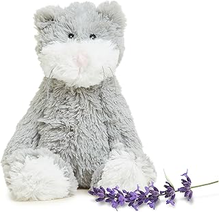 Microwavable & Weighted Stuffed Animals, Cat - Heated Stuffed Animal Plushie for Warmth & Comfort - Cute Soft Plush Toys for Adults & Children (Boys, Girls, Babies & Toddlers)