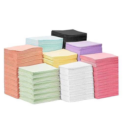 Miniatura 90 de JMU Baberos Dentales 1000, Tejido de 2 Capas Película de 1 Capa, Baberos Dentales Desechables a Granel, Baberos para Tatuajes de 13" x 18" Azules