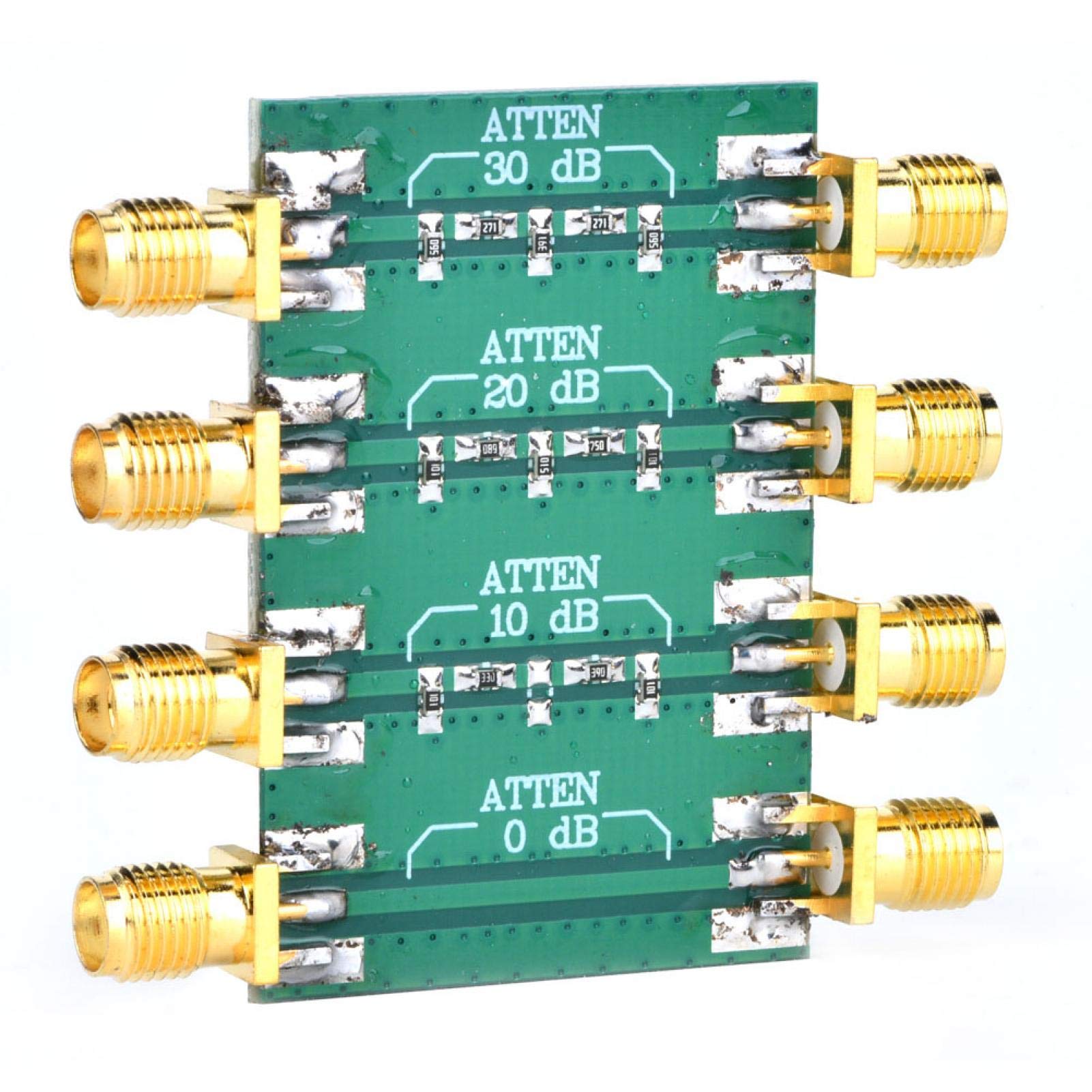 SMA Double Female Head RF Attenuator Highly Reliable Fixed Damper for Electronic Devices Adjust the size of the signals in the circuit.