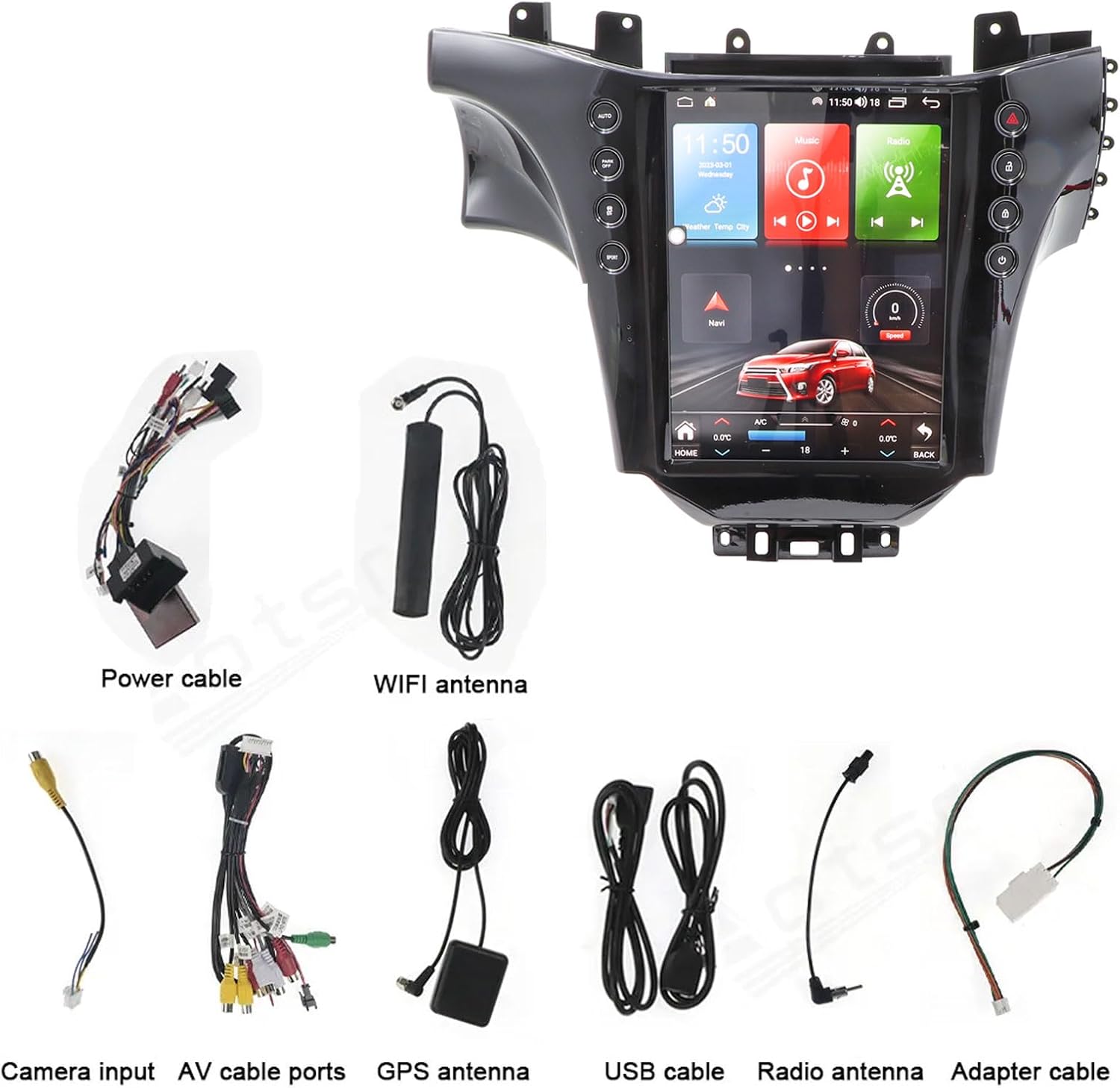 12.1 Inch Android Car Radio Upgraded for Maserati GT GranTurismo 2007-2015 Multimedia Player GPS Navigation Carplay WiFi 4G Auto Stereo Receiver Replacement Head Unit (4G 64GB Carplay)-LRD