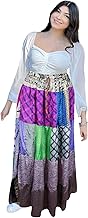 Women's Purple Multi Patchwork Maxi Skirt – Boho Summer Skirt S/M/L