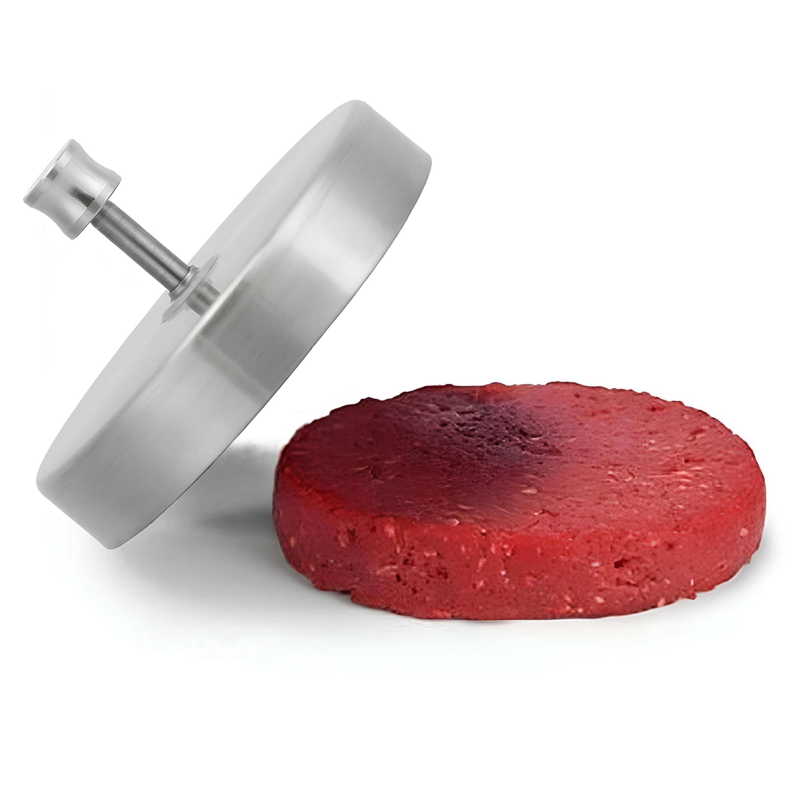 Pressa per hamburger in acciaio inox di qualità alimentare con rivestimento antiaderente Patty Presse con manico regolabile