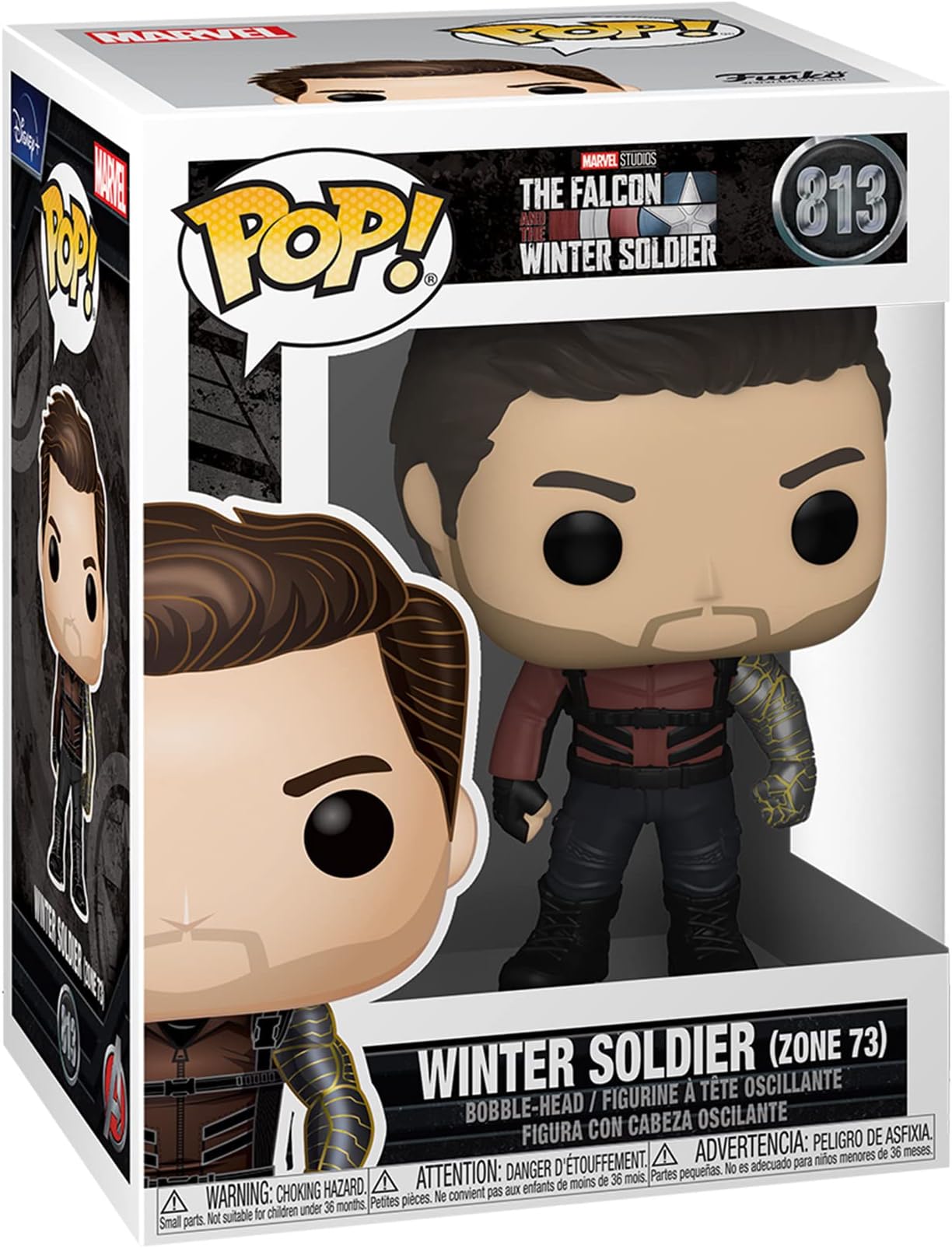 Funko Collectible Figure POP Marvel: Falcon and The Winter Soldier - Winter Soldier (Zone 73) Multicolor, 3.75 inches,51629