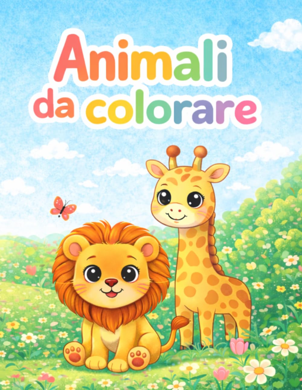 Animali da colorare: Album animali da colorare con nomi in italiano e inglese - impara colorando!