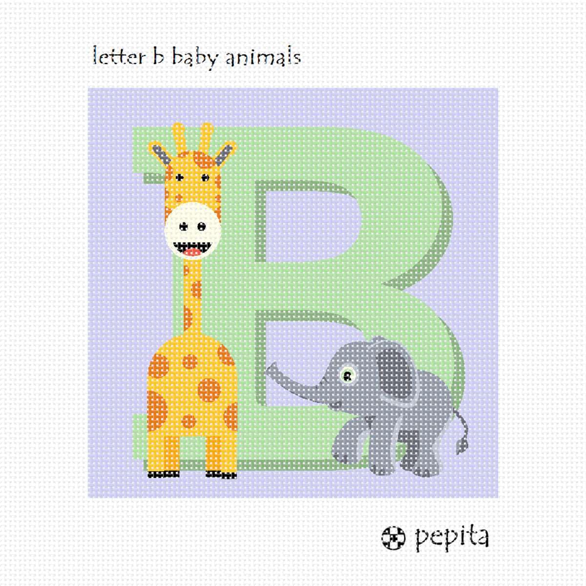 Pepita Needlepoint Canvas: Letter B Baby Animals, 7
