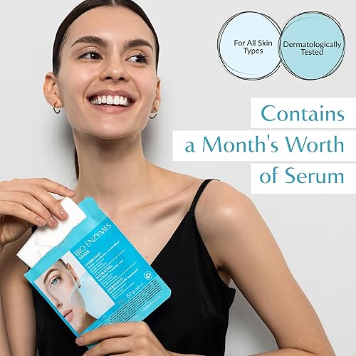 Miniatura 4 de Talika Bio Enzymes Mascarilla Hidratante - Mascarilla Hidratante y Calmante - Máscara de Biocelulosa Resplandor Instantáneo - Máscara de hoja de