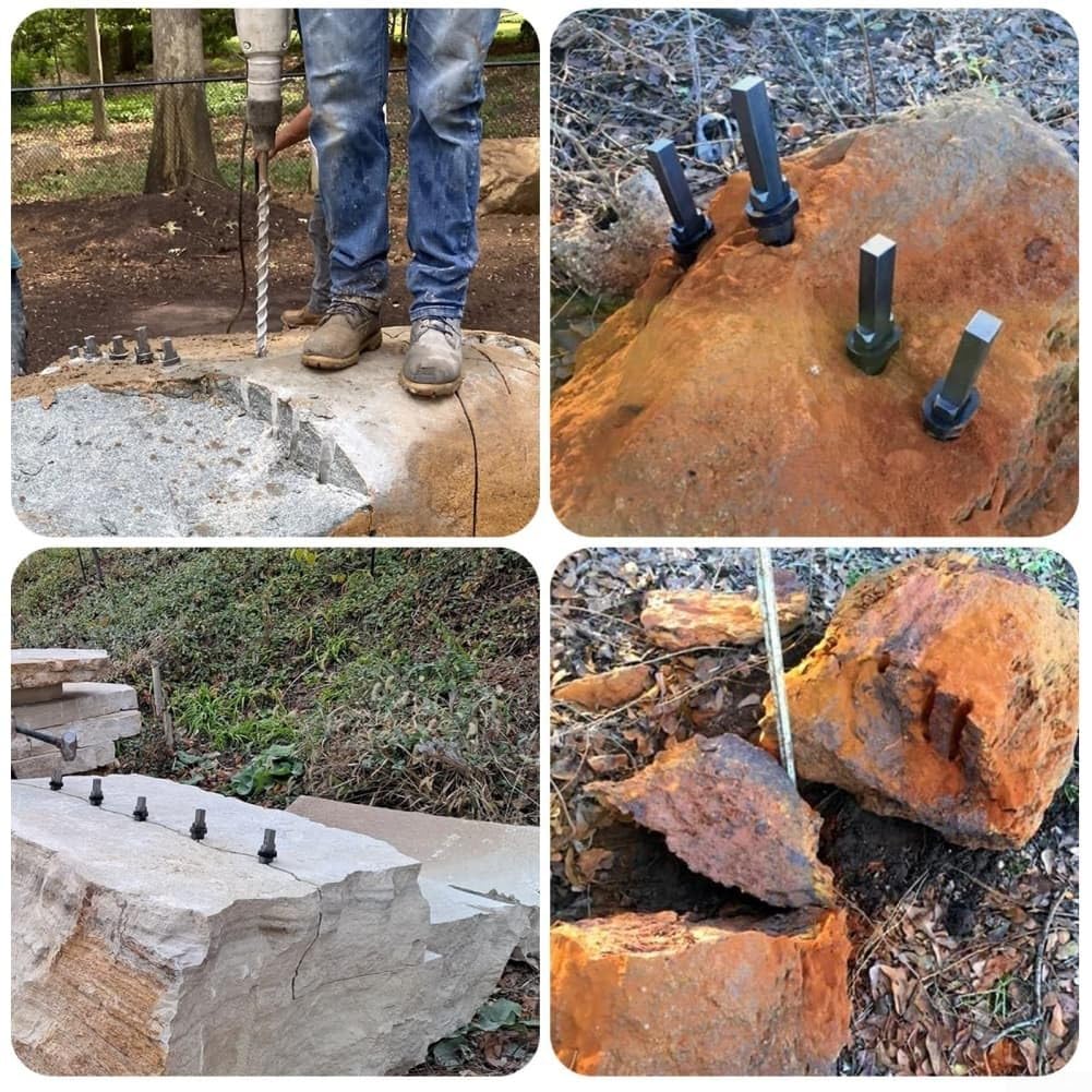 Cunei per spaccare pietre, confezione da 5, 18 mm, kit di separatori per roccia ad alta durezza con spessori per rottura di calcestruzzo e pietra