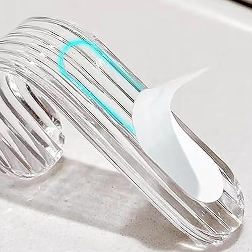 Miniatura 4 de Paquete de 10 Ganchos de pared autoadhesivos  Ganchos adhesivos de acrílico transparente para baño, cocina, oficina  Ganchos impermeables para