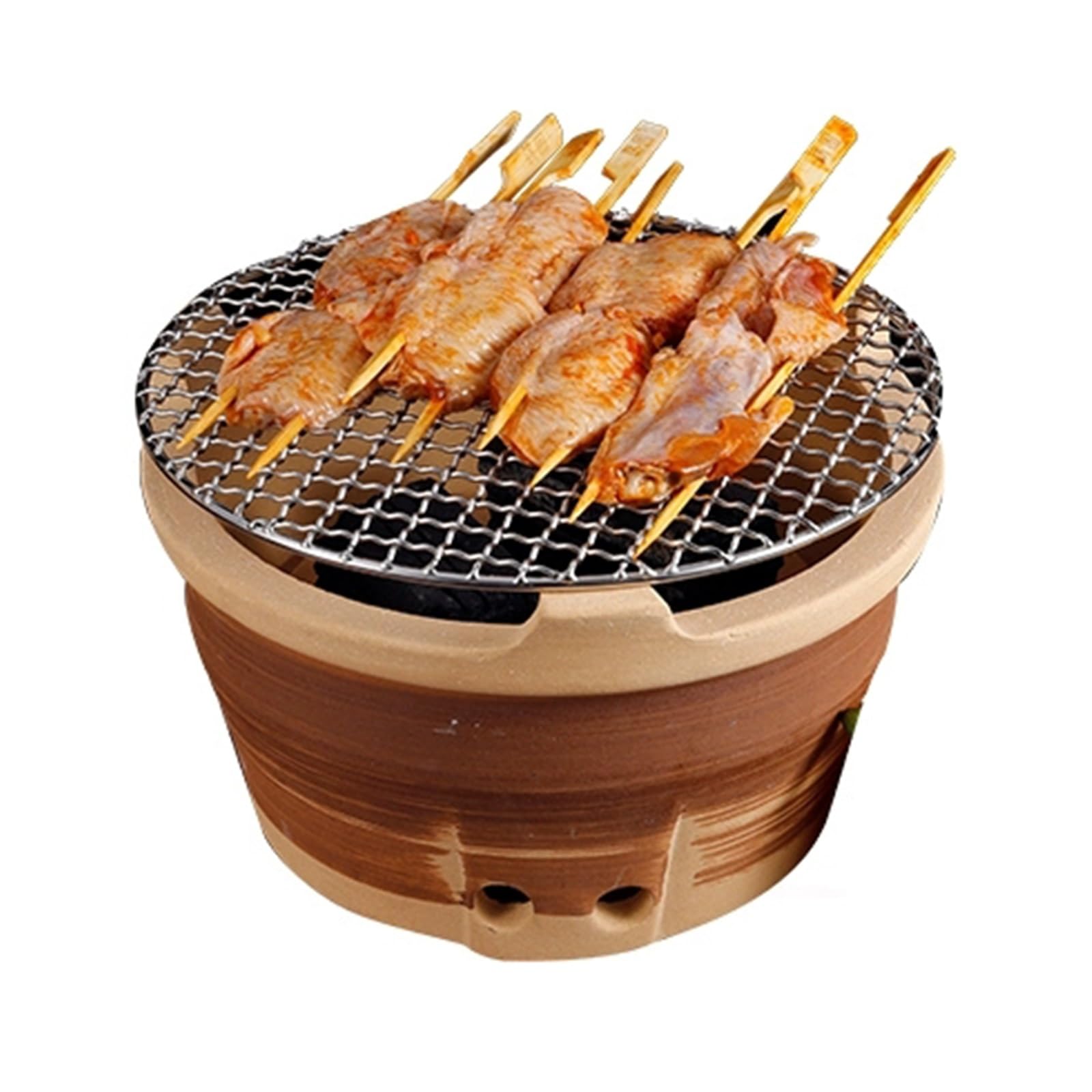 Réchaud à Charbon Portable de 18 cm pour Barbecue d'Extérieur