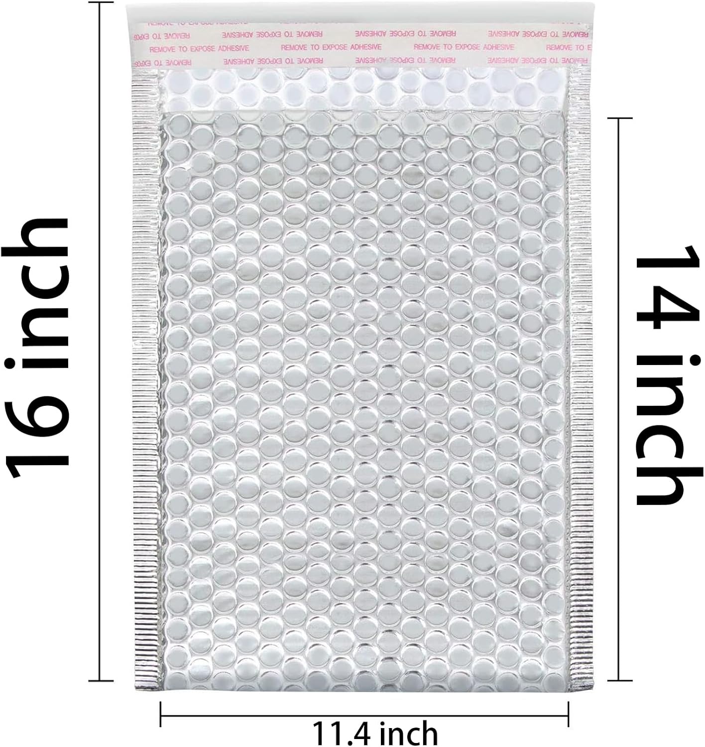 20 Pack 14 x 11 Inch Metallic Bubble Mailers, Silver Padded Mailing Envelopes, Foil Self Seal Padded Envelopes for mailing, packing