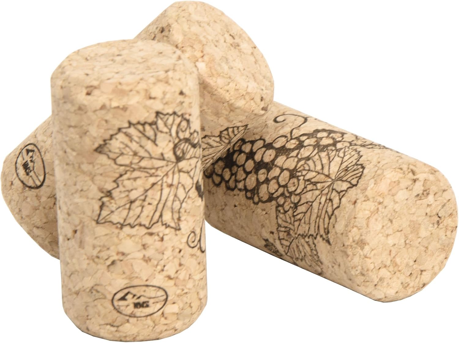 North Mountain Supply - NMS Amorim Grape #9 #9 Premium Natural Agglomerated Corks 15/16" x 1 3/4" - Bag of 100