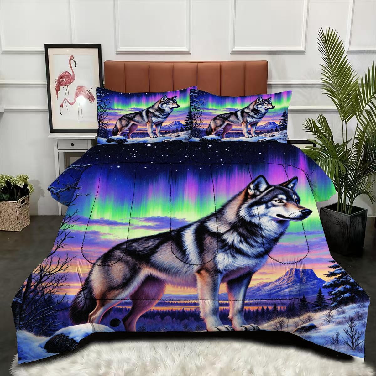 Couette 3D loup pour détente à la maison et confort dans votre chambre