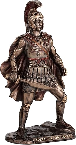 Miniatura 3 de Veronese Design Escultura de resina Alexander el gran rey de Macedonia de 6 78 pulgadas con acabado de bronce