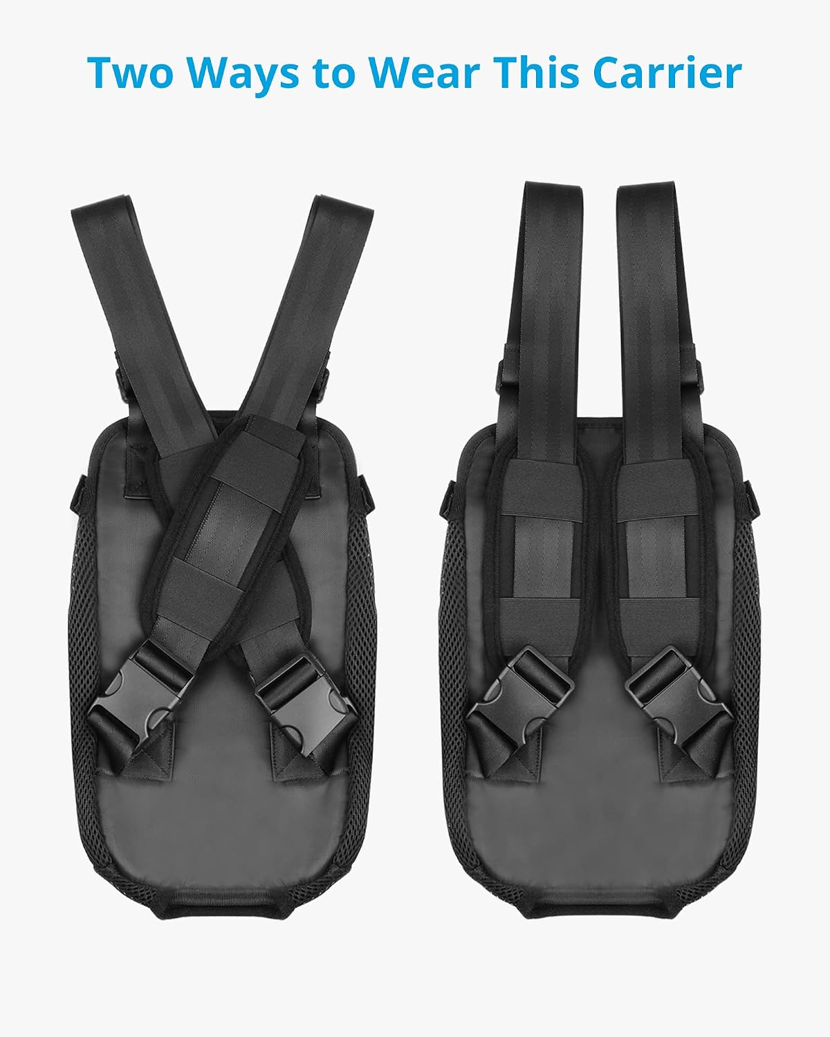 NICREW Out Front Dog Carrier, Hands-Free Adjustable Pet Backpack Carrier, Wide Straps with Shoulder Pads