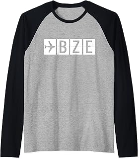 BZE Belize Airport Raglan Baseball Tee