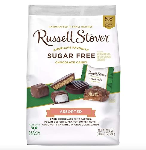 Caramelos surtidos sin azúcar, en 5 sabores, de Russell Stover (bolsa de 19.7 onzas)