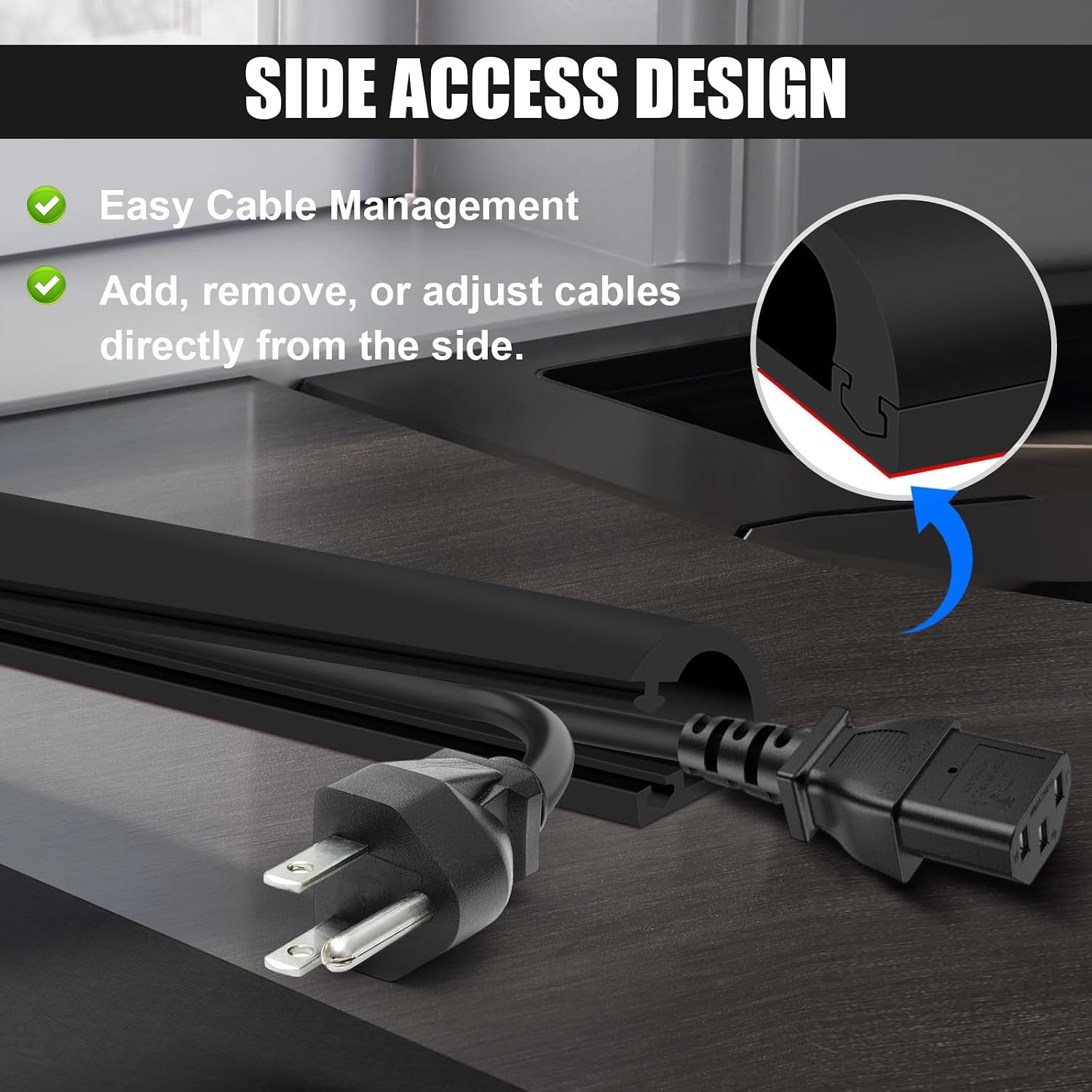 Wall Cord Hider,Flexible Self-Adhesive Wire Cover,Black,Large -118inch image 4