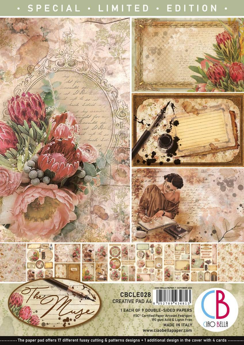 Ciao BellaPAPER PAD A4 9/PKG, The Muse, 9 Designs/1 Each