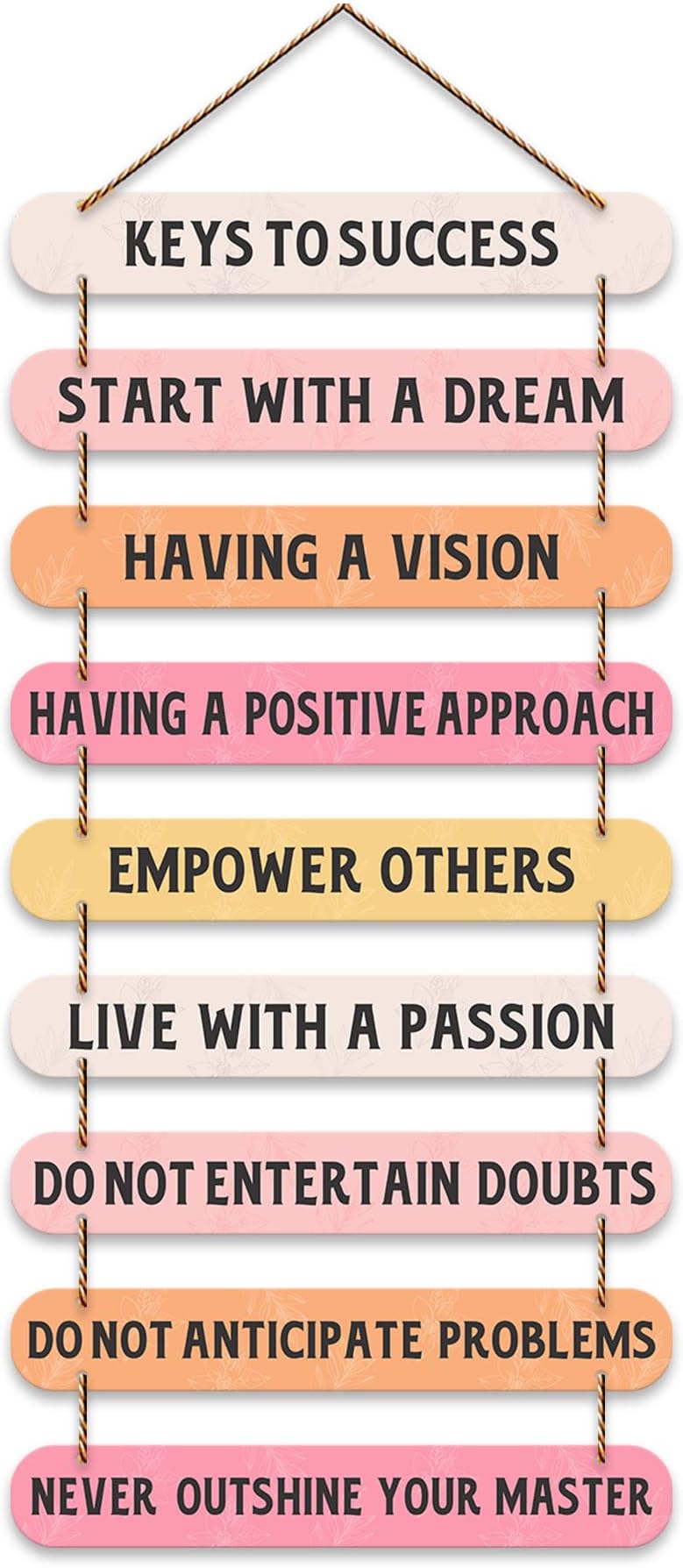 Artvibes Keys to Success Quotes MDF Wood Wall Hanger Ornaments | Quotes Decor Item | Motivational Wall Decor | Wall Accent | Graphic Art | Gift Items | Office Wall Decoration Items (WH_9321N)