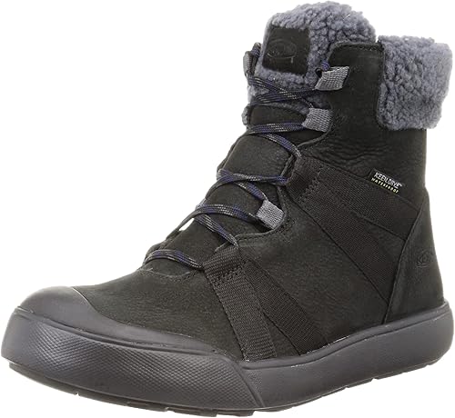 KEEN Botas Elle de invierno impermeables de media pantorrilla para mujer, CastañoArcilla Roja