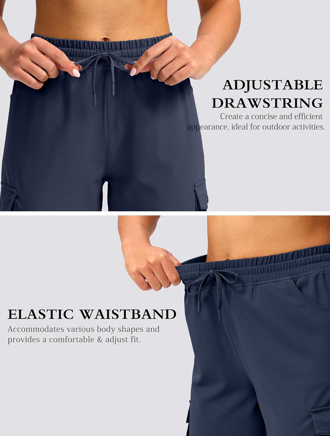 Viodia 15" Long Shorts for Women Hiking Cargo Bermuda Shorts Lightweight Knee Length Capris for Summer Travel Fishing - Image 4